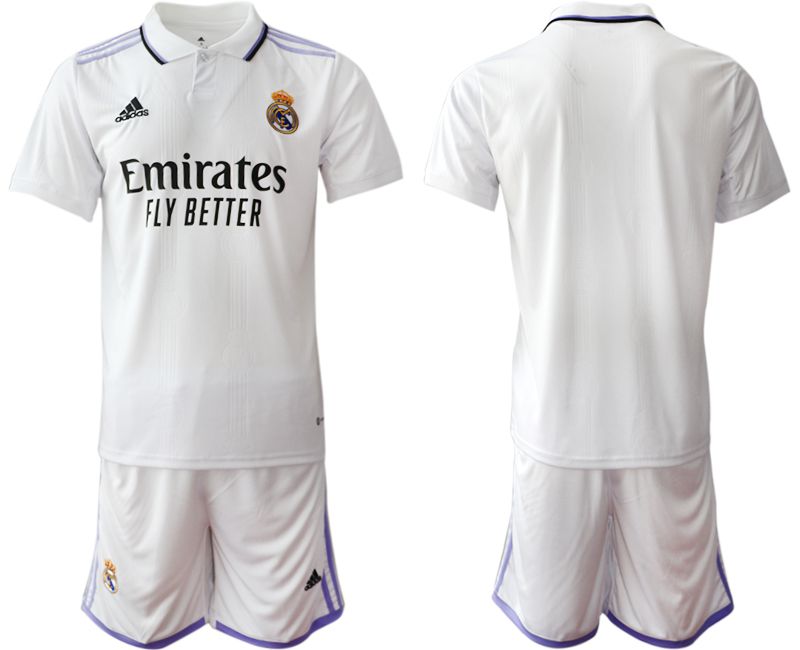 Men 2022-2023 Club Real Madrid home white blank Soccer Jersey->customized soccer jersey->Custom Jersey